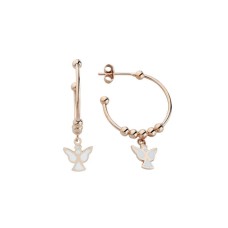 Mineli Melek Gümüş Küpe  GMS610