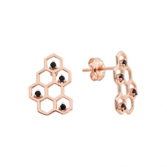 Petek Gümüş Küpe  GMS630