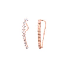 Sıra Taş Kıkırdak Gümüş Küpe  GMS676