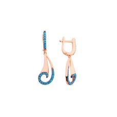 Üç Boyutlu Sarmal Gümüş Küpe GMS698