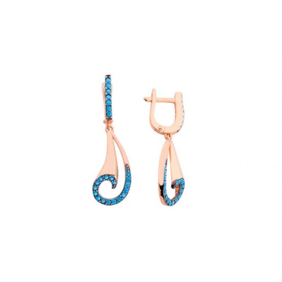 Üç Boyutlu Sarmal Gümüş Küpe GMS698