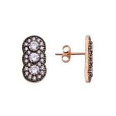 Üçtaş Elmas Montür Gümüş Küpe  GMS705