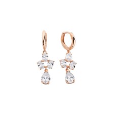 Üçtaş Süzme Damla Gümüş Küpe  GMS706