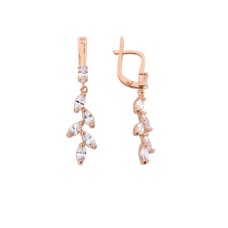 Yaprak Markiz Gümüş Küpe  GMS708