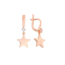 Yıldız Gümüş Küpe  GMS713