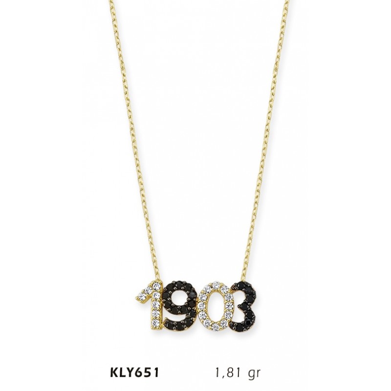 14 Ayar Altın 1903 Yazılı Kolye KLY651 14 Ayar Altın 1903 Yazılı Kolye KLY651