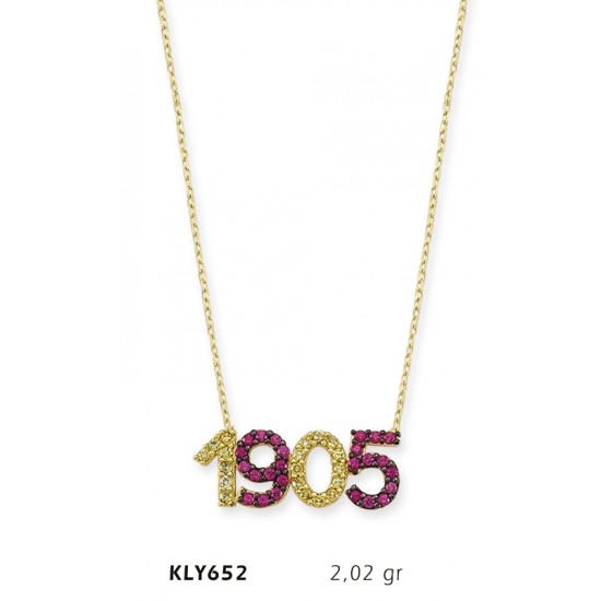 14 Ayar Altın 1905 Yazılı Kolye KLY652