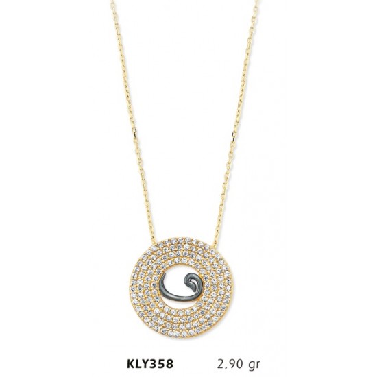 14 Ayar Altın Fantezi Vav Kolye KLY358 14 Ayar Altın Fantezi Vav Kolye KLY358