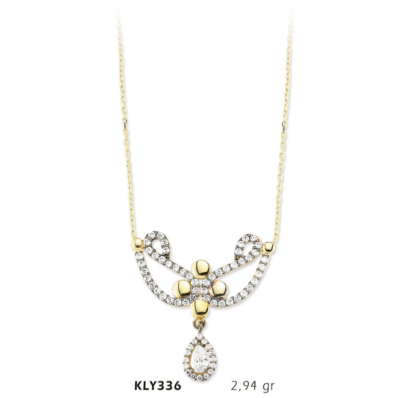 14 Ayar Altın Fantezi Taşlı Kolye KLY336 14 Ayar Altın Fantezi Taşlı Kolye KLY336