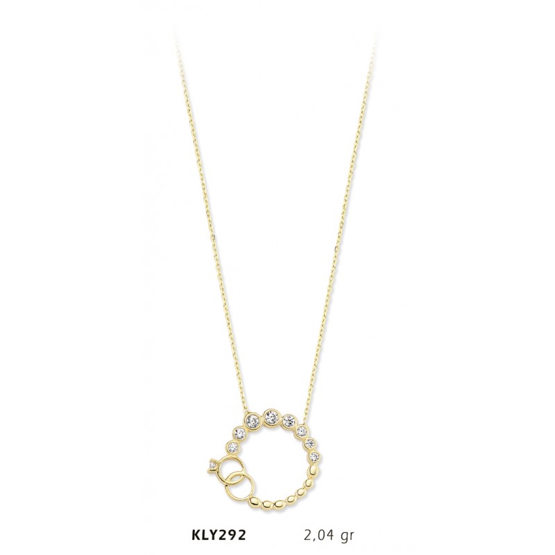 14 Ayar Altın Halka Kolye KLY292 14 Ayar Altın Halka Kolye KLY292