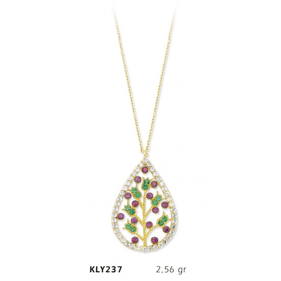 14 Ayar Altın Hayat Ağacı Kolye KLY237