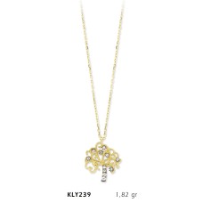 14 Ayar Altın Hayat Ağacı Kolye KLY239