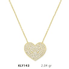14 Ayar Altın Kalp Kolye KLY143