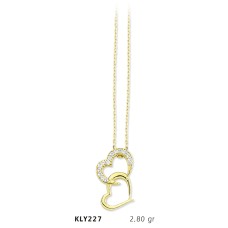 14 Ayar Altın Kalp Kolye KLY227
