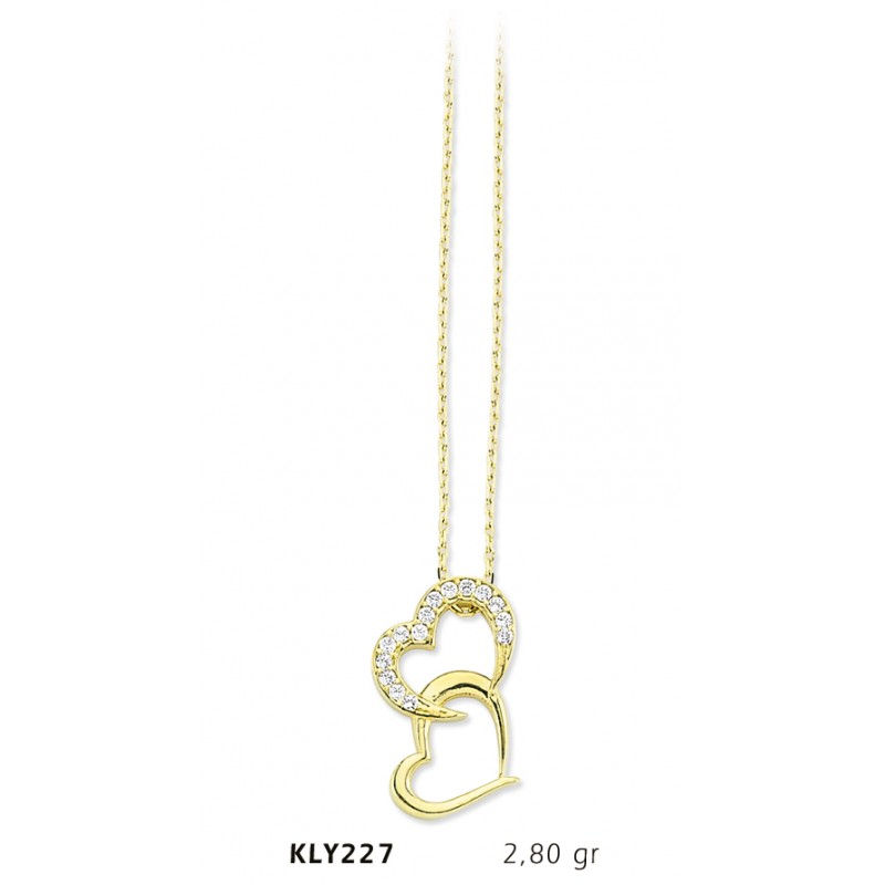 14 Ayar Altın Kalp Kolye KLY227 14 Ayar Altın Kalp Kolye KLY227