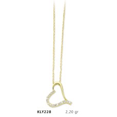 14 Ayar Altın Kalp Kolye KLY228