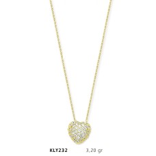 14 Ayar Altın Kalp Kolye KLY232
