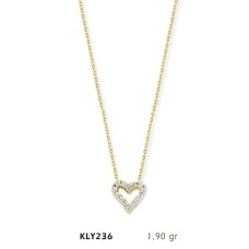 14 Ayar Altın Kalp Kolye KLY236