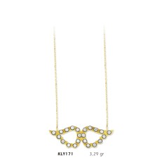 14 Ayar Altın Kanatlı Kolye KLY171