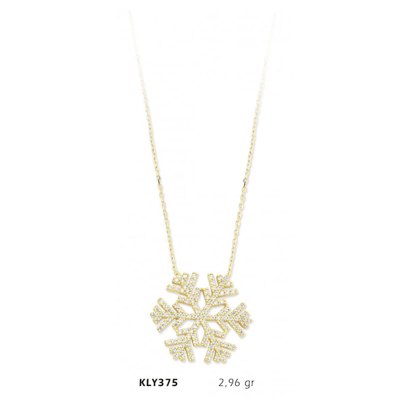 14 Ayar Altın Kar Tanesi Kolye KLY375