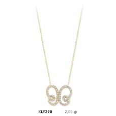 14 Ayar Altın Kelebek Kolye KLY298