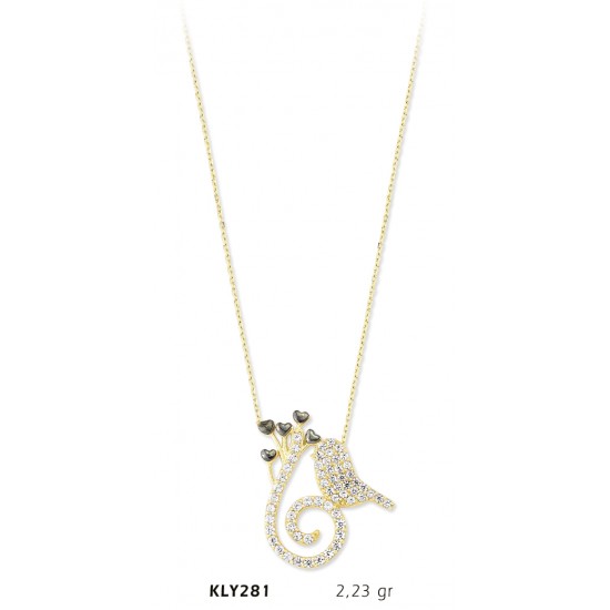 14 Ayar Altın Kuş Kolye KLY281