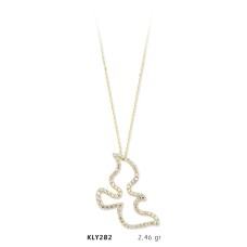 14 Ayar Altın Kuş Kolye KLY282