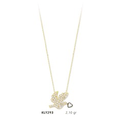 14 Ayar Altın Kuş Kolye KLY293