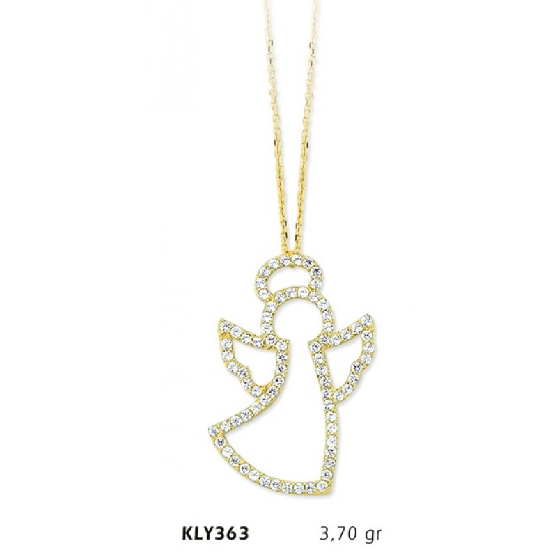 14 Ayar Altın Melek Kolye KLY363