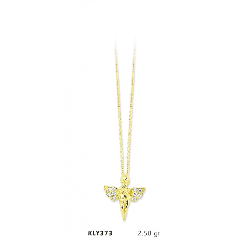 14 Ayar Altın Melek Kolye KLY373