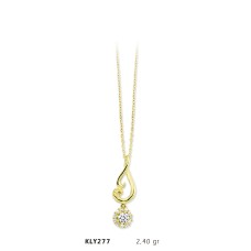 14 Ayar Altın Motif Kolye KLY277