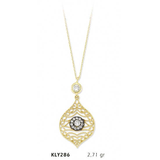 14 Ayar Altın Motif Kolye KLY286