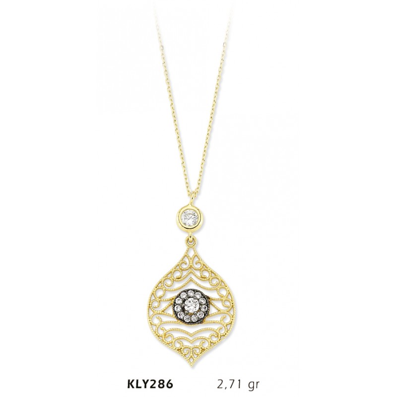 14 Ayar Altın Motif Kolye KLY286