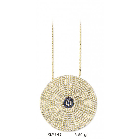14 Ayar Altın Nazar Boncuğu Kolye KLY147 14 Ayar Altın Nazar Boncuğu Kolye KLY147