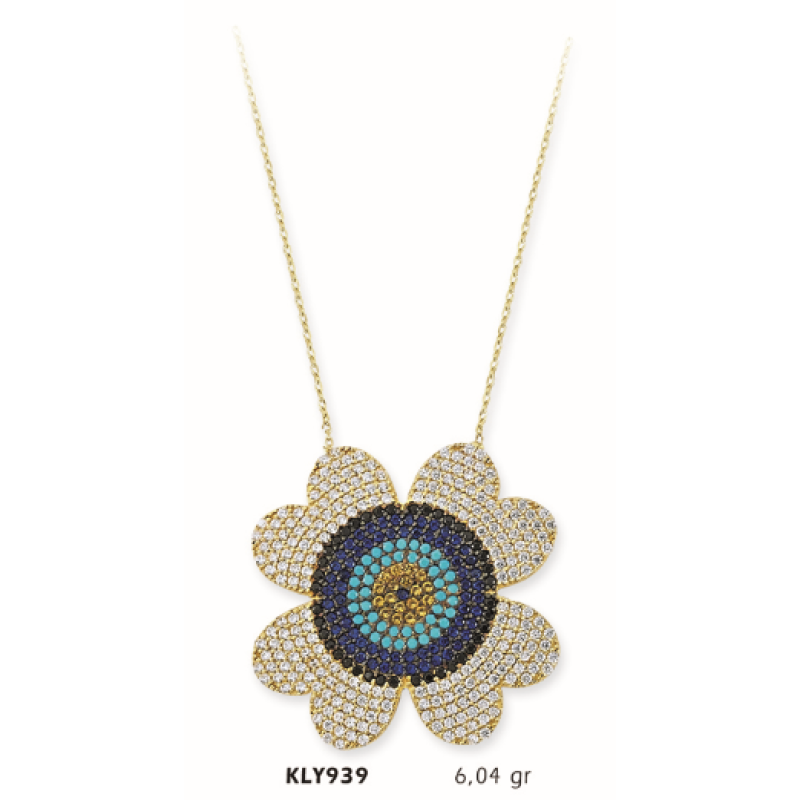 14 Ayar Altın Nazar Boncuğu Kolye KLY939 14 Ayar Altın Nazar Boncuğu Kolye KLY939