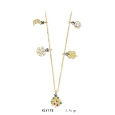 14 Ayar Altın Şans Kolyesi KLY175