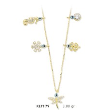 14 Ayar Altın Şans Kolyesi KLY179