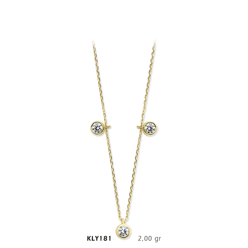 14 Ayar Altın Şans Kolyesi KLY181 14 Ayar Altın Şans Kolyesi KLY181