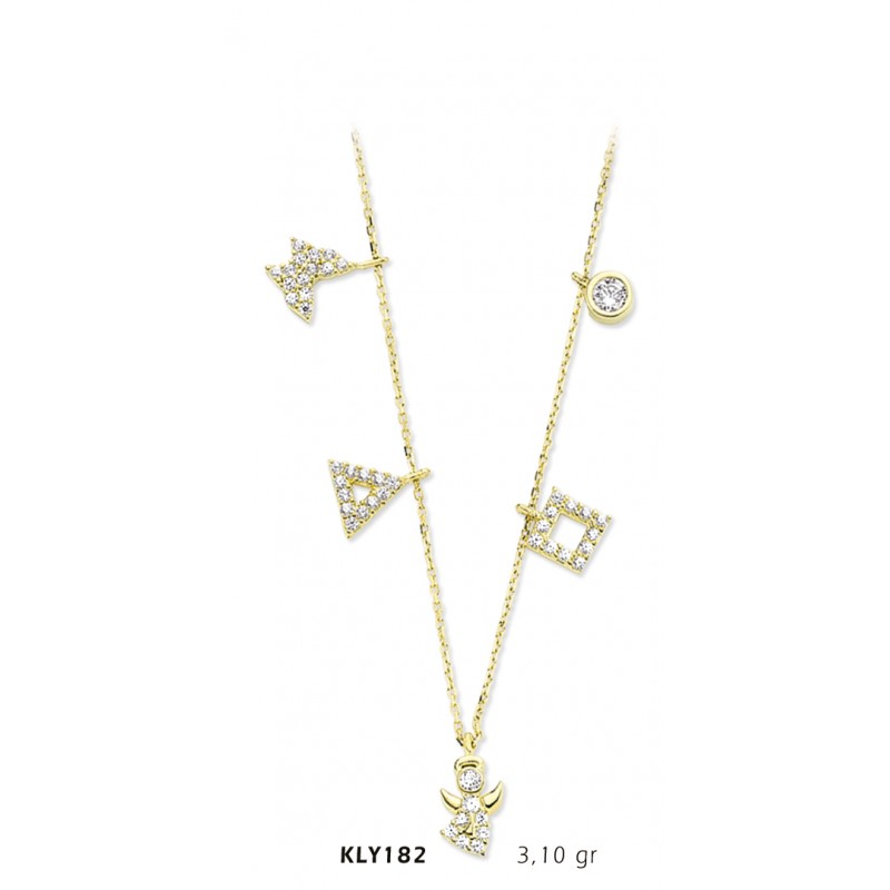 14 Ayar Altın Şans Kolyesi KLY182 14 Ayar Altın Şans Kolyesi KLY182