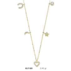 14 Ayar Altın Şans Kolyesi KLY185