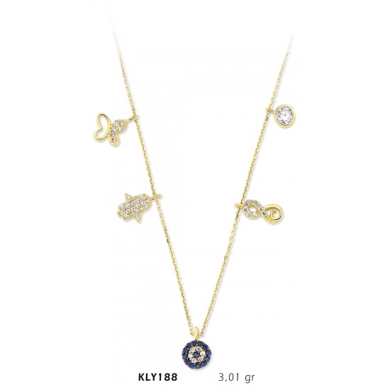 14 Ayar Altın Şans Kolyesi KLY188