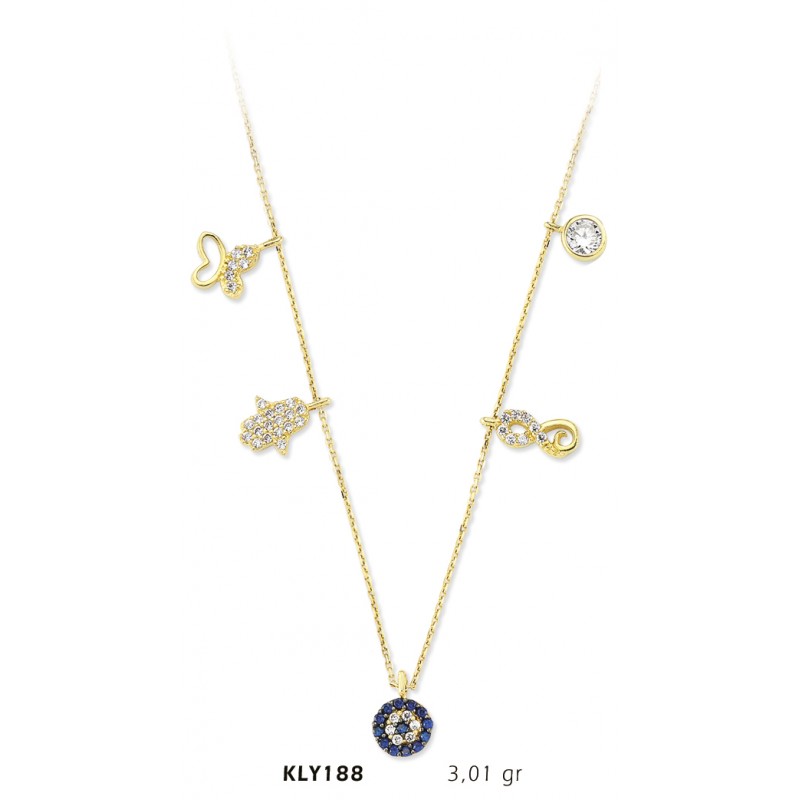 14 Ayar Altın Şans Kolyesi KLY188