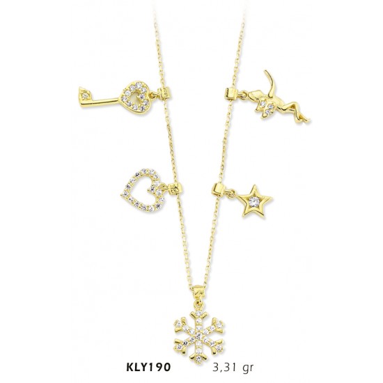 14 Ayar Altın Şans Kolyesi KLY190