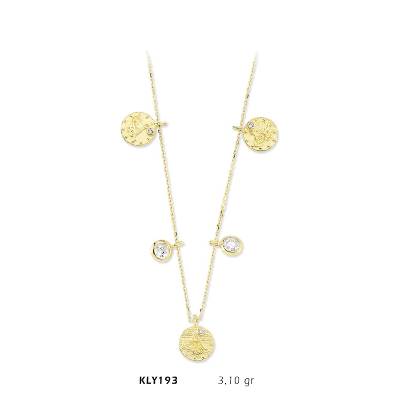14 Ayar Altın Şans Kolyesi KLY193 14 Ayar Altın Şans Kolyesi KLY193