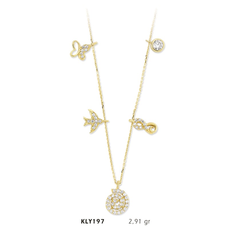 14 Ayar Altın Şans Kolyesi KLY197 14 Ayar Altın Şans Kolyesi KLY197