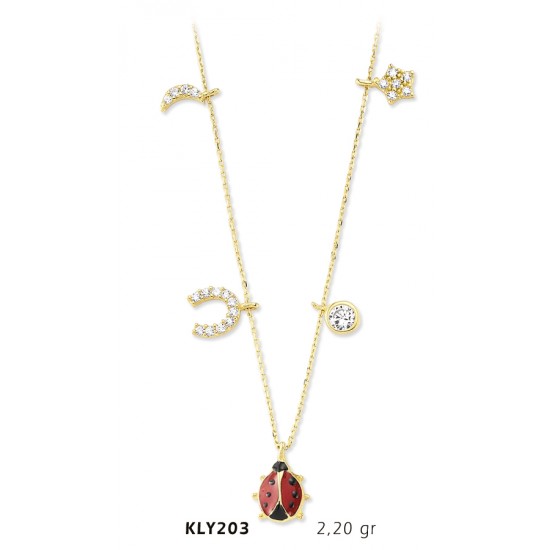 14 Ayar Altın Şans Kolyesi KLY203