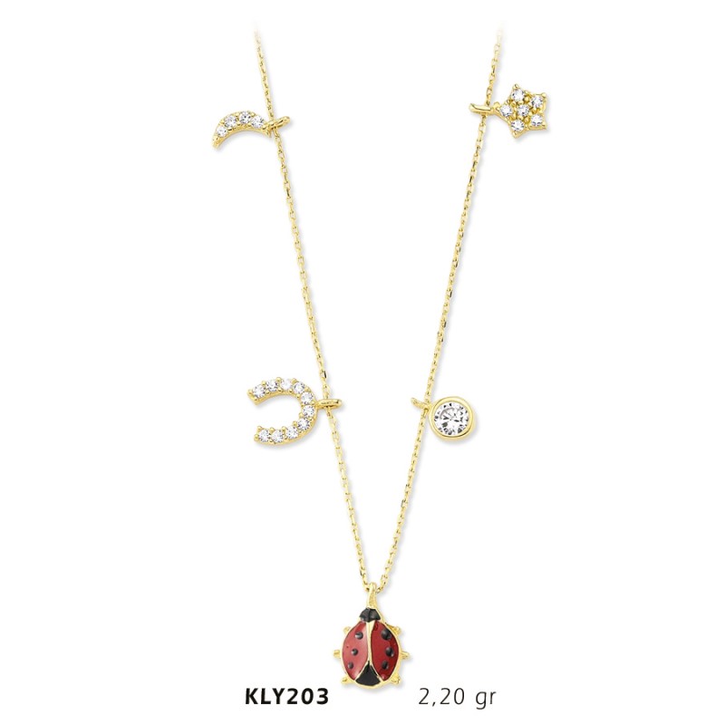 14 Ayar Altın Şans Kolyesi KLY203