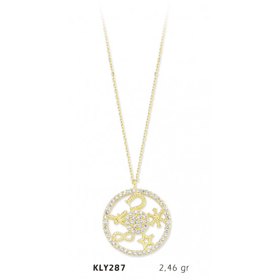 14 Ayar Altın Şans Kolyesi KLY287