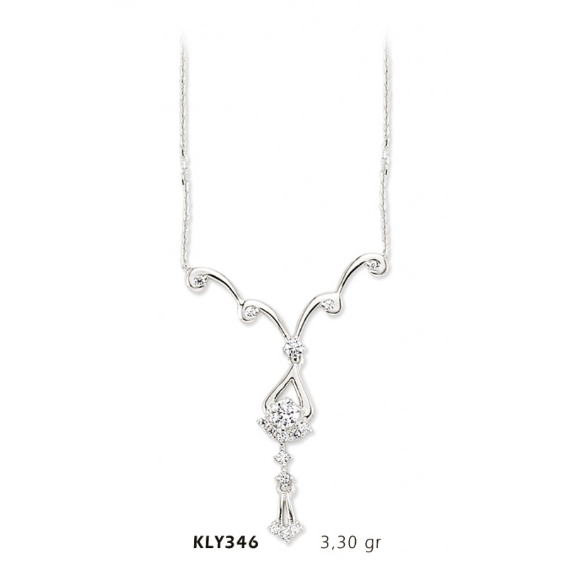 14 Ayar Altın Sarkıt Kolye KLY346