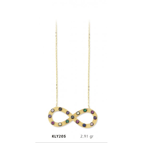 14 Ayar Altın Sonsuzluk Kolye KLY205